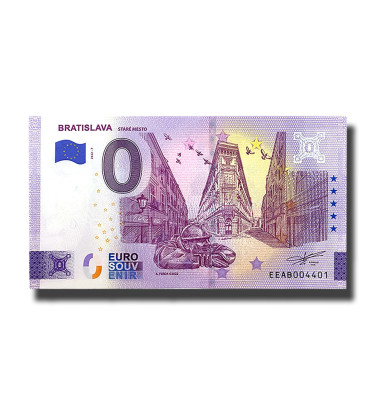 0 Euro Souvenir Banknote Bratislava Stare Mesto Slovakia EEAB 2022-7