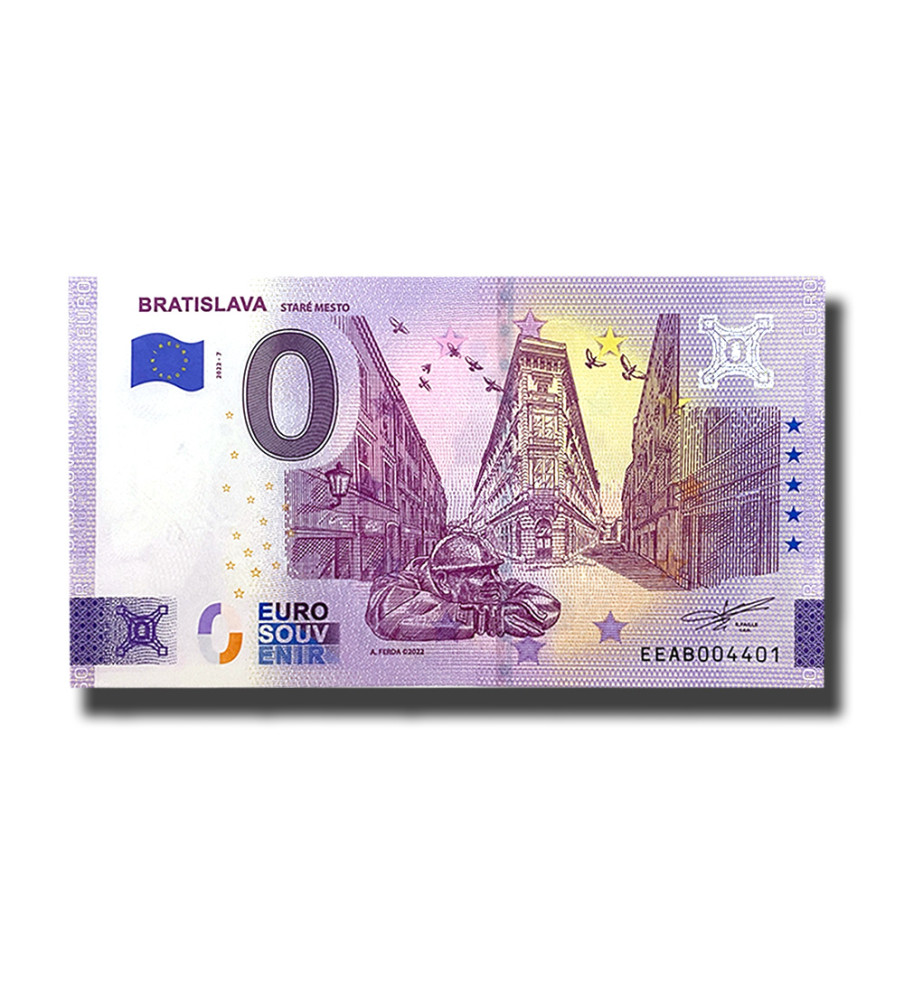 0 Euro Souvenir Banknote Bratislava Stare Mesto Slovakia EEAB 2022-7