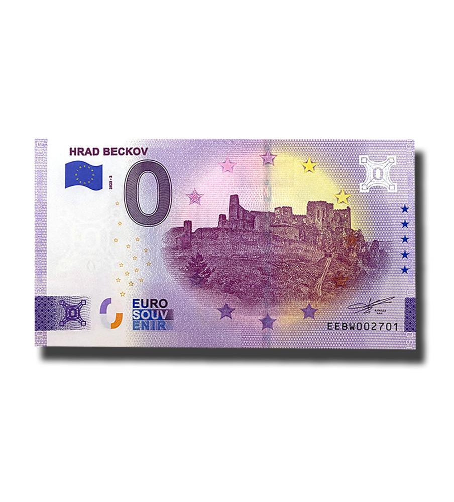 0 Euro Souvenir Banknote Hrad Beckov Slovakia EEBW 2023-2