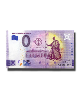 0 Euro Souvenir Banknote Akademia Zamojska Poland PLBH 2022-1