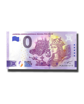 0 Euro Souvenir Banknote Jadwiga Andegawenska Regina Poloniae Poland PLBJ 2022-1