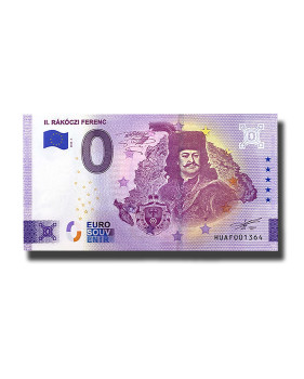 0 Euro Souvenir Banknote II. Rakoczi Ferenc Hungary HUAF 2022-1