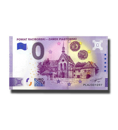 0 Euro Souvenir Banknote Powiat Raciborski - Zamek Piastowski Poland PLAJ 2021-1