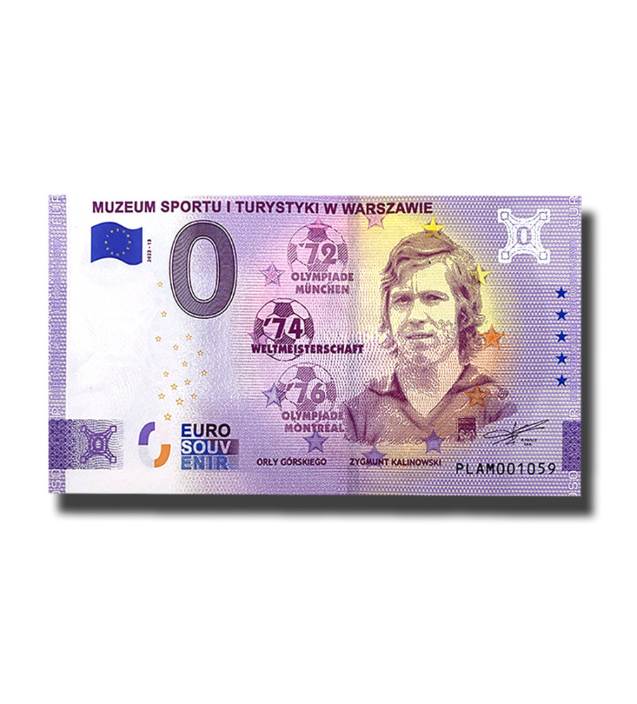 0 Euro Souvenir Banknote Muzeum Sportu I Turystyki W Warszawie Poland PLAM 2022-13
