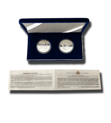 1998 San Marino Europe Towards the 3rd Millennium Set of 2 Silver Coins Proof