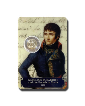 2023 Malta Napoleon Bonaparte and the French in Malta 2 Euro Coin Card