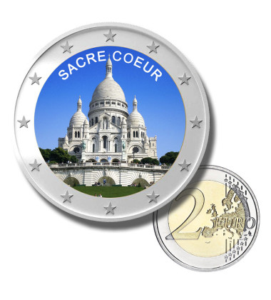 2 Euro Coloured Coin Sacre-Coeur - Paris