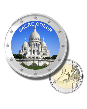 2 Euro Coloured Coin Sacre-Coeur - Paris