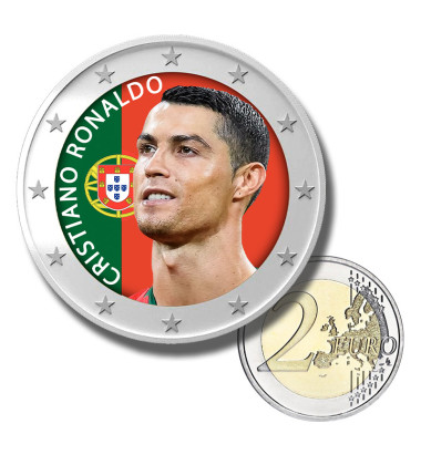 2 Euro Coloured Coin Football Star - Cristiano Ronaldo (Portugal)