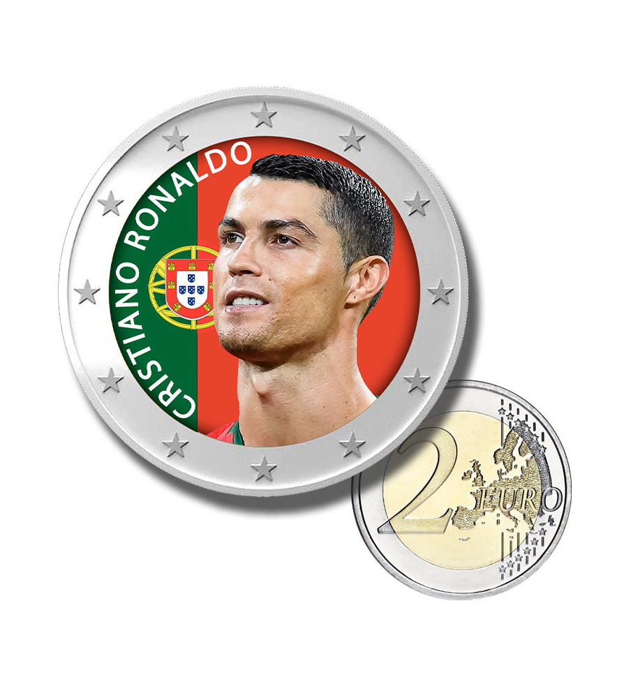 2 Euro Coloured Coin Football Star - Cristiano Ronaldo (Portugal)