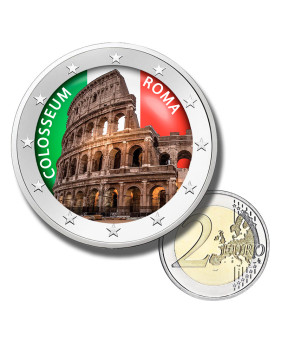 2 Euro Coloured Coin Colosseum - Roma - Italy