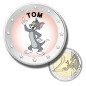 2 Euro Coloured Coin Cartoons - Tom