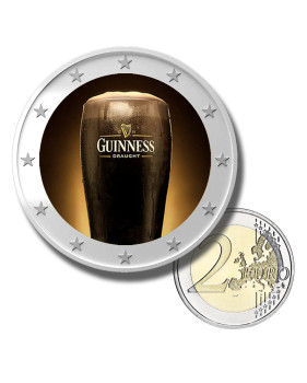 2 Euro Coloured Coin Beer Brand - Guinness