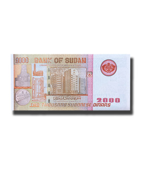 2002 Sudan 2000 Dinars Banknote Uncirculated