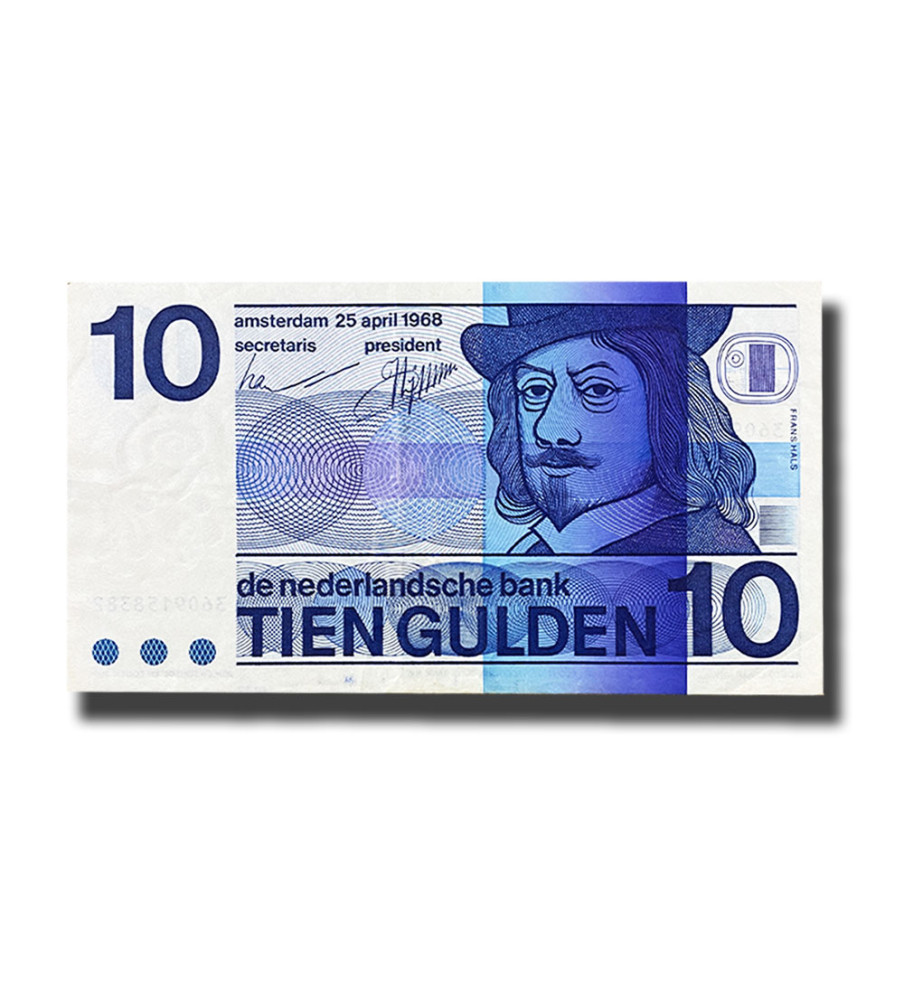 1966-1972 Netherlands 10 Guilders Banknote 1968 Frans Hals EF