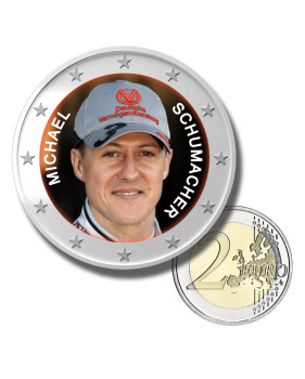 2 Euro Coloured Coin Racing Driver - Michael Schumacher