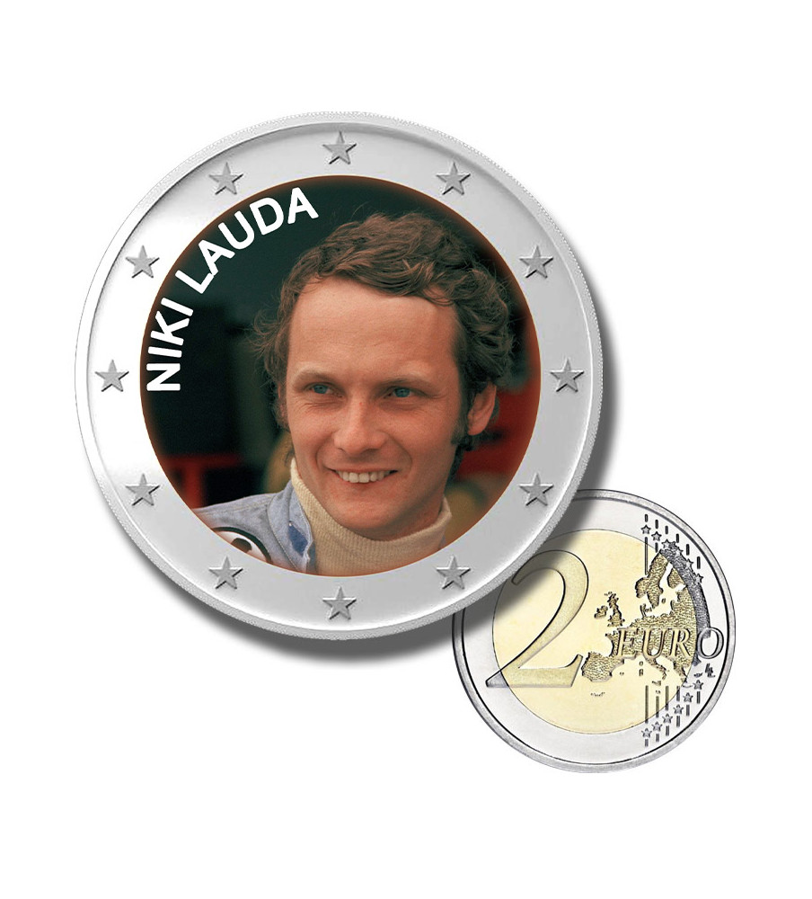 2 Euro Coloured Coin Racing Driver - Niki Lauda