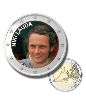 2 Euro Coloured Coin Racing Driver - Niki Lauda