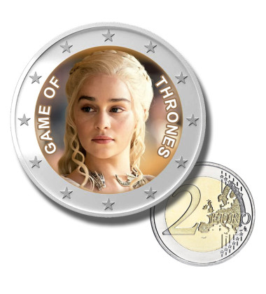 2 Euro Coloured Coin Game Of Thrones - Daenerys Targaryen