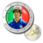 2 Euro Coloured Coin Football Star - Paolo Rossi