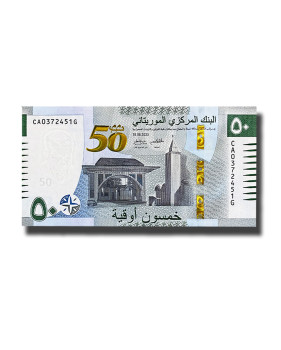 2023 Mauritania 50 Ouguiya Hybrid Commemorative Banknote Uncirculated