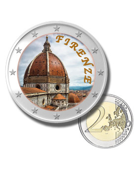 2 Euro Coloured Coin Firenze Santa Maria del Fiore - Florence - Italy