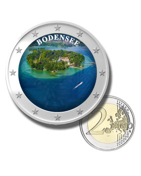 2 Euro Coloured Coin Alpine Lake Constance - Bodensee