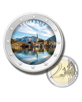 2 Euro Coloured Coin Alpine Lake - Tegernsee