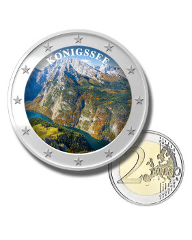 2 Euro Coloured Coin Alpine Lake - Königssee