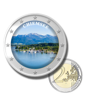 2 Euro Coloured Coin Pre-Alpine Lake - Chiemsee