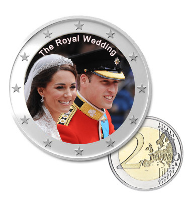 2 Euro Coloured Coin United Kingdom - The Royal Wedding