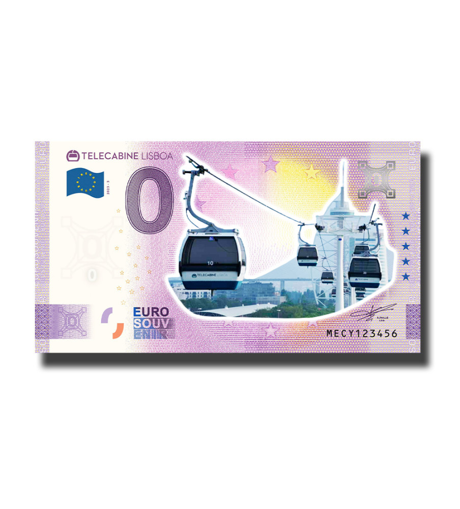0 Euro Souvenir Banknote Telecabine Lisboa Colour Portugal MECY 2023-3