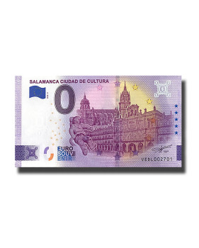 0 Euro Souvenir Banknote Salamanca Ciudad de Cultura Spain VEDL 2022-2