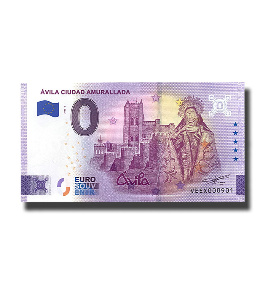 0 Euro Souvenir Banknote Avila Ciudad Amurallada Spain VEEX 2022-2