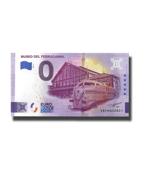 0 Euro Souvenir Banknote Museo Del Ferrocarril Spain VEFH 2022-1