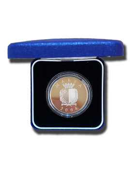 2004 Malta Giuseppe Cali Lm5 Silver Coin Proof
