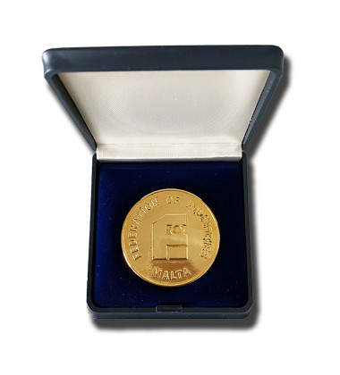 1986 Malta Medal 40 Years Of Federation Of Industries