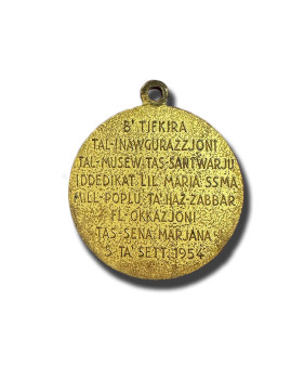1954 Malta Medal Inauguration Muzew Tas Santwarju Sena Marjana