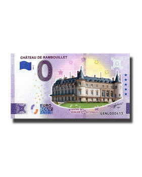 0 Euro Souvenir Banknote Chateau De Rambouillet Colour France UENL 2023-1