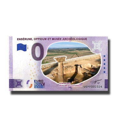 0 Euro Souvenir Banknote Enserune, Oppidum Et Musee Archeologique Colour France UEPF 2023-1