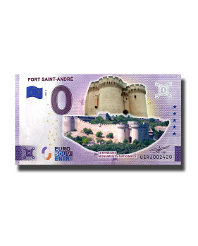 0 Euro Souvenir Banknote Fort Saint-Andre Colour France UERJ 2023-1