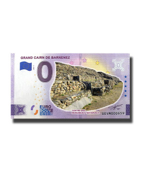 0 Euro Souvenir Banknote Grand Cairn De Barnenez Colour France UEVM 2023-1