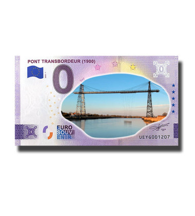 0 Euro Souvenir Banknote Pont Transbordeur (1900) Colour France UEYG 2023-1