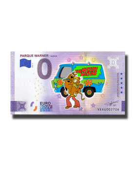 0 Euro Souvenir Banknote Parque Warner Madrid Scooby-Doo Colour Spain VEAG 2023-5