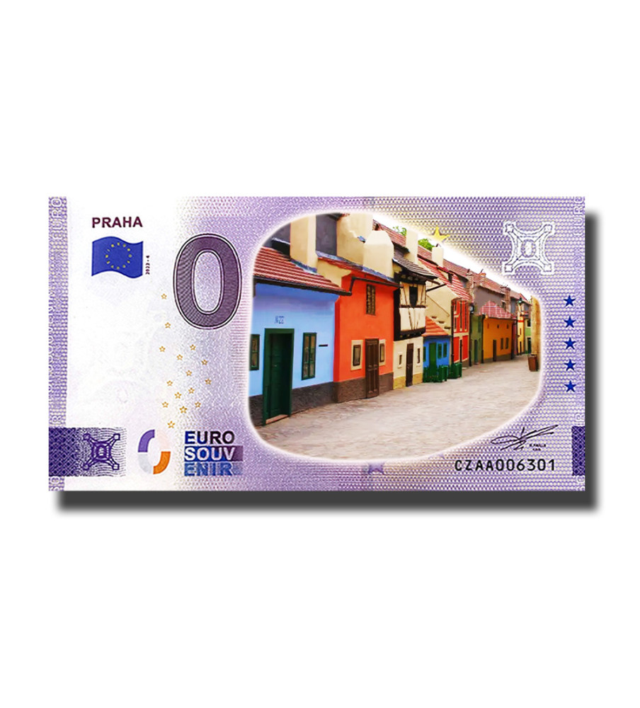 0 Euro Souvenir Banknote Praha Colour Czech Republic CZAA 2022-4