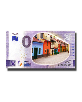 0 Euro Souvenir Banknote Praha Colour Czech Republic CZAA 2022-4