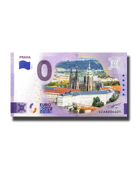 0 Euro Souvenir Banknote Praha Colour Czech Republic CZAA 2022-5