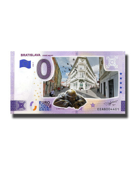 0 Euro Souvenir Banknote Bratislava Stare Mesto Colour Slovakia EEAB 2022-7