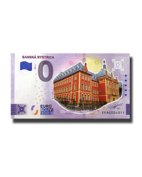 0 Euro Souvenir Banknote Banska Bystrica Colour Slovakia EEAG 2022-2