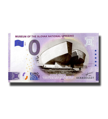 0 Euro Souvenir Banknote Museum Of The Slovak National Uprising Colour Slovakia EEAA 2023-7
